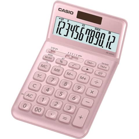 Calcolatrice da tavolo CASIO solare o batteria - 12 cifre - Rosa MS-20UC-PK-W-UC